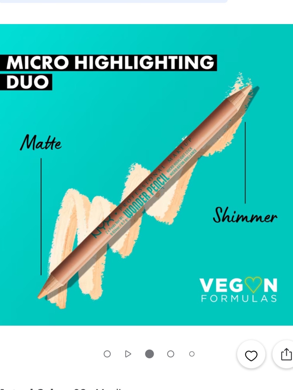 NYX Wonder Pencil - Medium Beige Highlighting Pencil (Cream)